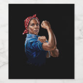 Kamala Harris 2024 Rosie The Riveter Chilless Cat ワインラベル (シングルラベル)