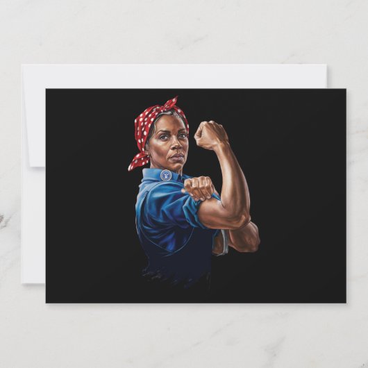 Kamala Harris 2024 Rosie The Riveter Chilless Cat 招待状 (正面)