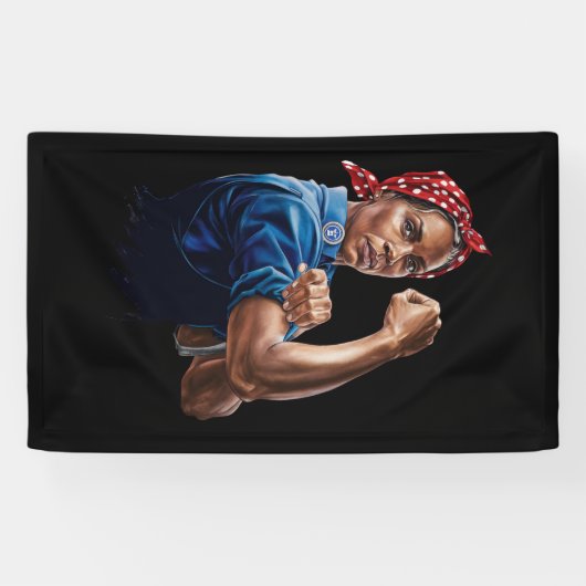 Kamala Harris 2024 Rosie The Riveter Chilless Cat 横断幕 (横)
