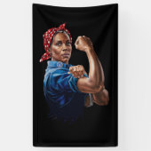 Kamala Harris 2024 Rosie The Riveter Chilless Cat 横断幕 (縦)