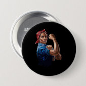 Kamala Harris 2024 Rosie The Riveter Chilless Cat 缶バッジ (正面&裏面)