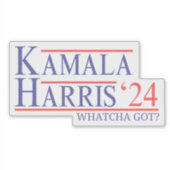 Kamala Harris 2024 Whatcha Madam社長得(カマラハリス) シール (正面)