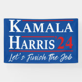 Kamala Harris '24 – 仕事を終わらせよう 横断幕 (横)