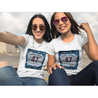 Kamala Harris 47社長。ヘビーホワイト Tシャツ