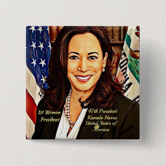 Kamala-Harris-47th-President-USA_ 缶バッジ (正面)