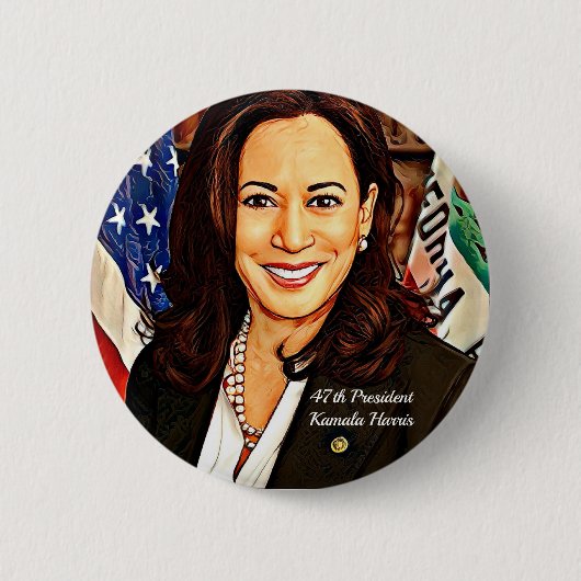Kamala-Harris-47th-President-USA_ 缶バッジ (正面)
