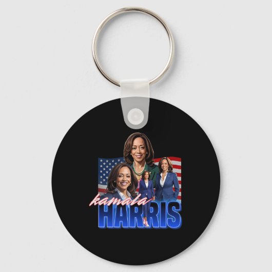Kamala Harris American Flag Bootleg Reboot キーホルダー (正面)
