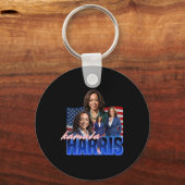 Kamala Harris American Flag Bootleg Reboot キーホルダー (正面)