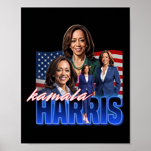 Kamala Harris American Flag Bootleg Reboot ポスター (正面)