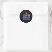 Kamala Harris American Flag Bootleg Reboot ラウンドシール (バッグ)
