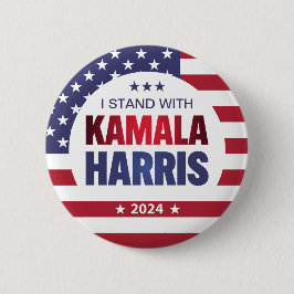 Kamala Harris Blue Red 2024ボタンで立つ 缶バッジ