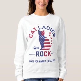 KAMALA HARRIS CAT LADIES ROCK WOMEN's Sweatshirt スウェットシャツ