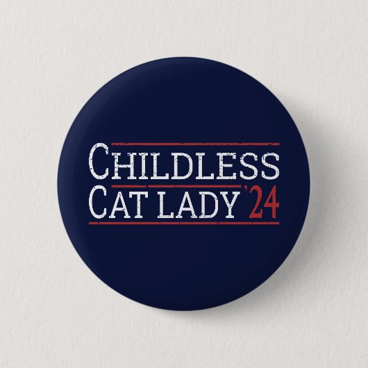 Kamala Harris - Chilless Cat Lady 2024 I 缶バッジ (正面)