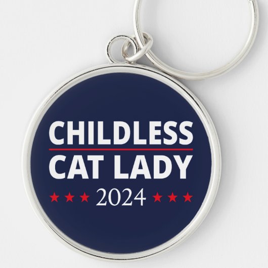 Kamala Harris - Chilless Cat Lady 2024 III キーホルダー (正面)
