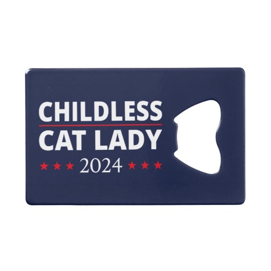 Kamala Harris - Chilless Cat Lady 2024 III クレジットカード栓抜き (正面(横))