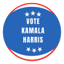 Kamala Harris circleのステッカーに投票