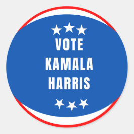 Kamala Harris circleのステッカーに投票 ラウンドシール