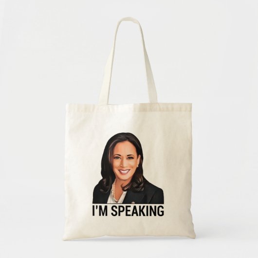 Kamala Harris Deverate I's 話's トートバッグ (正面)