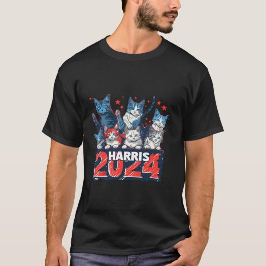 Kamala Harris Election Sneakers 2024プレジデントCat Tシャツ (正面)