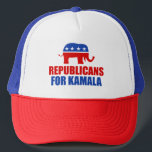 Kamala Harris Elephantの共和党 キャップ<br><div class="desc">赤と青の共和党ゾウとカマラハリス帽子の共和党。2024年の選挙でカマラ大統領に保守党が投票した。</div>