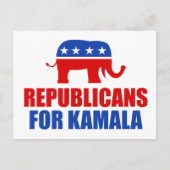 Kamala Harris Elephantの共和党 ポストカード (正面)