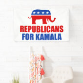Kamala Harris Elephant Politicalの共和党 横断幕 (インサイチュ)