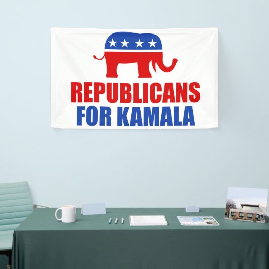 Kamala Harris Elephant Politicalの共和党 横断幕 (トレードショー)