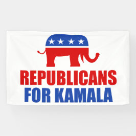 Kamala Harris Elephant Politicalの共和党 横断幕