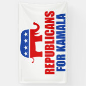 Kamala Harris Elephant Politicalの共和党 横断幕 (縦)