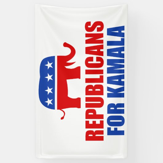 Kamala Harris Elephant Politicalの共和党 横断幕 (縦)