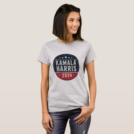 Kamala Harris for Presidentヴィンテージキャンペーン2024 Tシャツ (正面フル)