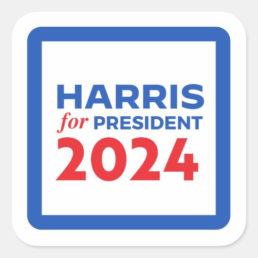Kamala Harris for President スクエアシール (正面)