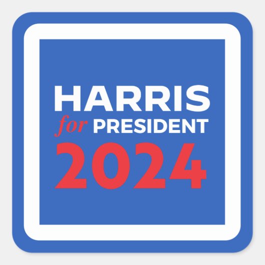 Kamala Harris for President スクエアシール (正面)