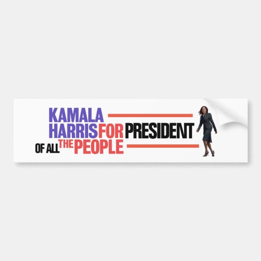Kamala Harris for President バンパーステッカー (正面)