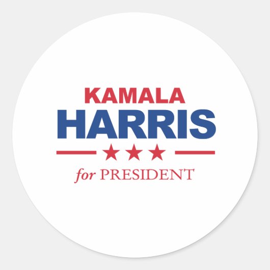 Kamala Harris for President - ラウンドシール (正面)
