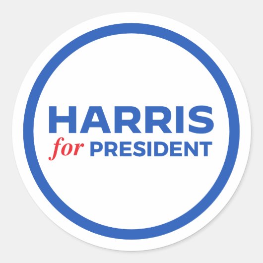 Kamala Harris for President ラウンドシール (正面)