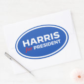 Kamala Harris for President 楕円形シール (封筒)