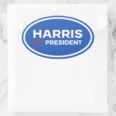 Kamala Harris for President 楕円形シール (バッグ)
