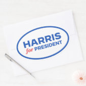 Kamala Harris for President 楕円形シール (封筒)