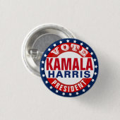 Kamala Harris for President 缶バッジ (正面&裏面)