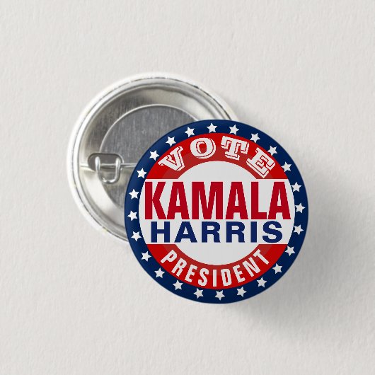 Kamala Harris for President 缶バッジ (正面&裏面)