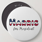 Kamala Harris for President 缶バッジ (正面&裏面)
