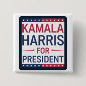 Kamala Harris for President 缶バッジ (正面)