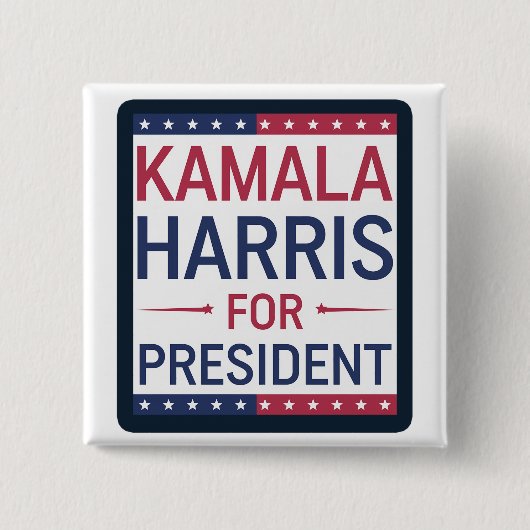 Kamala Harris for President 缶バッジ (正面)