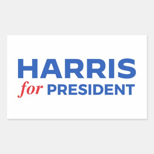 Kamala Harris for President 長方形シール (正面)