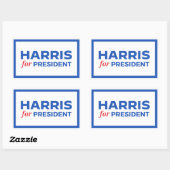 Kamala Harris for President 長方形シール (シート)