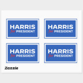 Kamala Harris for President 長方形シール (シート)
