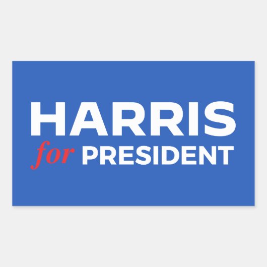 Kamala Harris for President 長方形シール (正面)