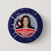 Kamala Harris for President 2024ボタン 缶バッジ (正面)
