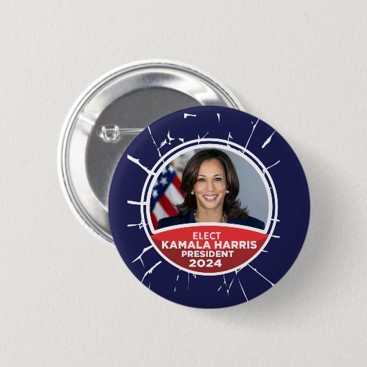 Kamala Harris for President 2024ボタン 缶バッジ (正面&裏面)